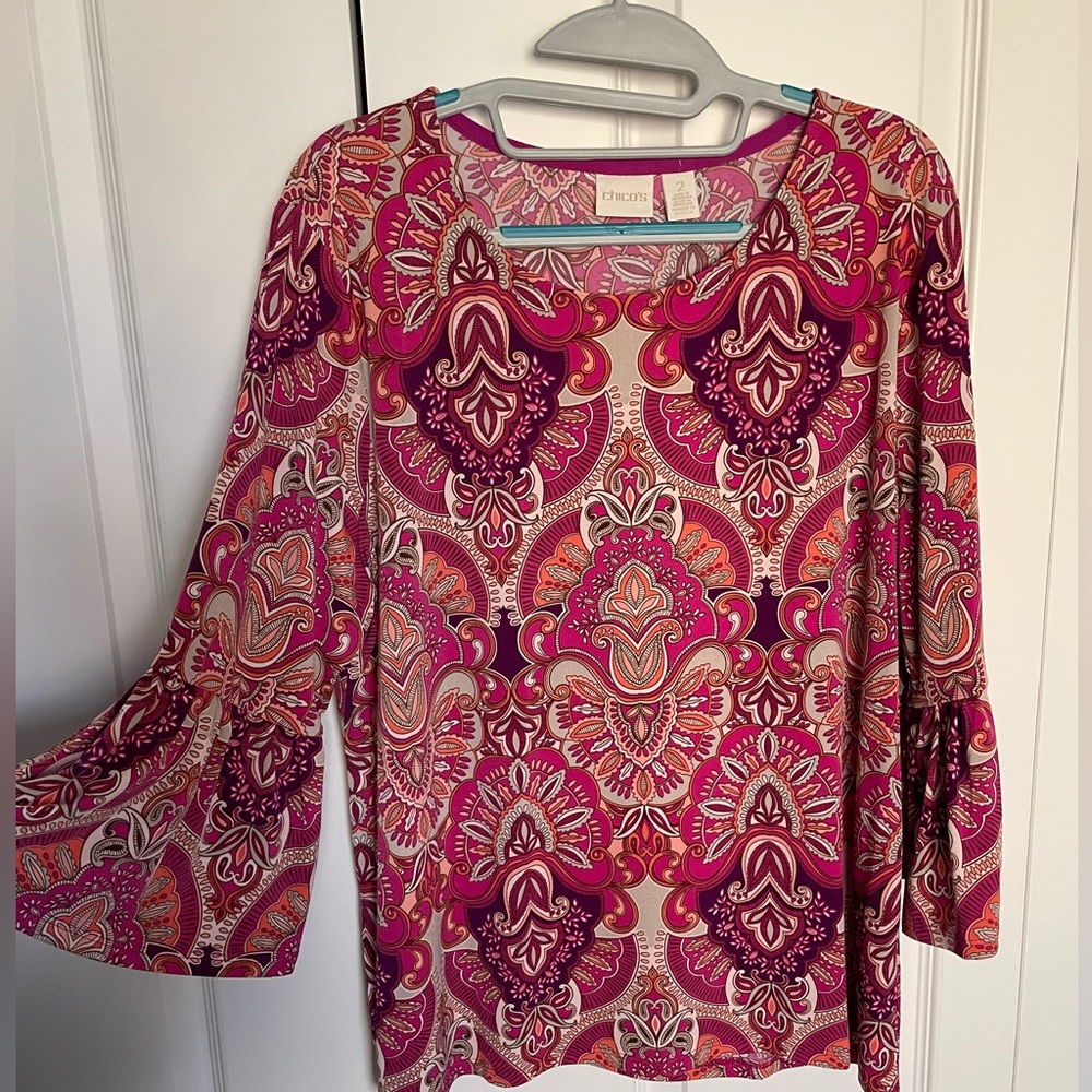 Chico’s size 2 (which is 10/12 women’s size) Top